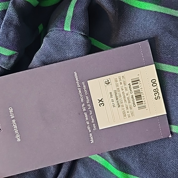 Rowing Blazer Slip Diagonal Stripe Midi Slip Dress Vacation Cocktail Target - Picture 6 of 10